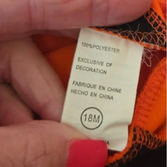 OSU Cheerleaders Outfit‎ Girls Toddler 18M Orange/Black/White - Picture 11 of 12